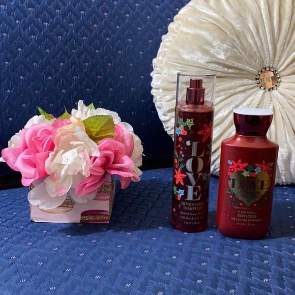 Bath & Body Works Other - BATH & BODY WORKS SET. . . LOVE COTTON CANDY CHAMPAGNE SCENT